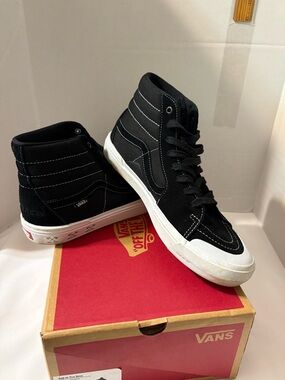 Vans Men's Lace-Up Skate Sneakers Pro BMX Black/White Demolition Parts Sz 11